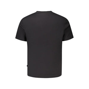 Schwarzes Baumwoll-T-Shirt