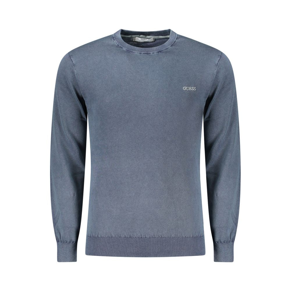Blauer Baumwollpullover