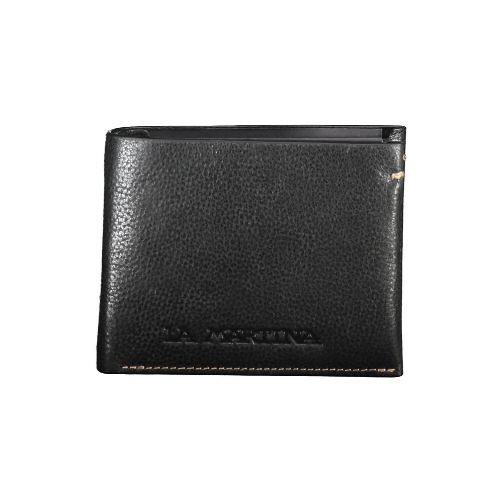 Schwarze Lederbrieftasche