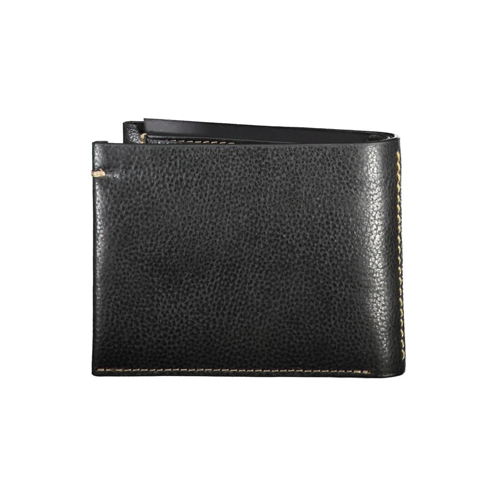 Schwarze Lederbrieftasche
