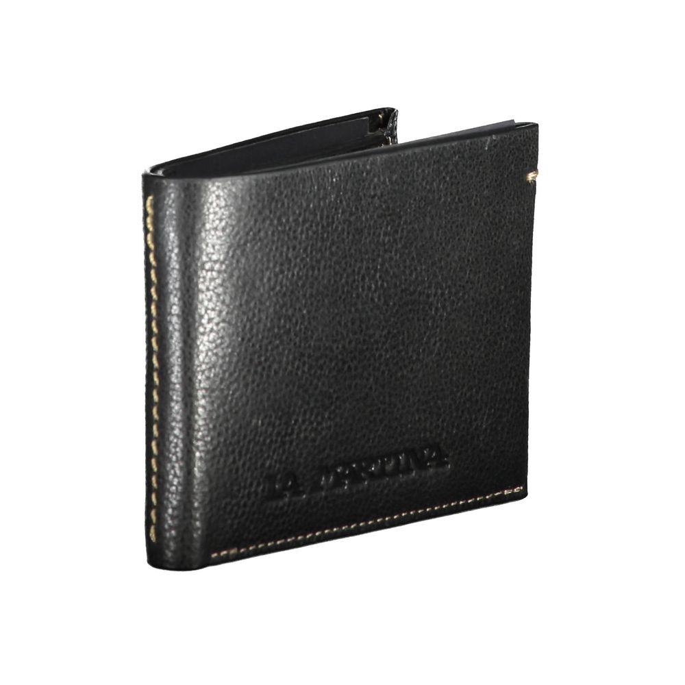 Schwarze Lederbrieftasche