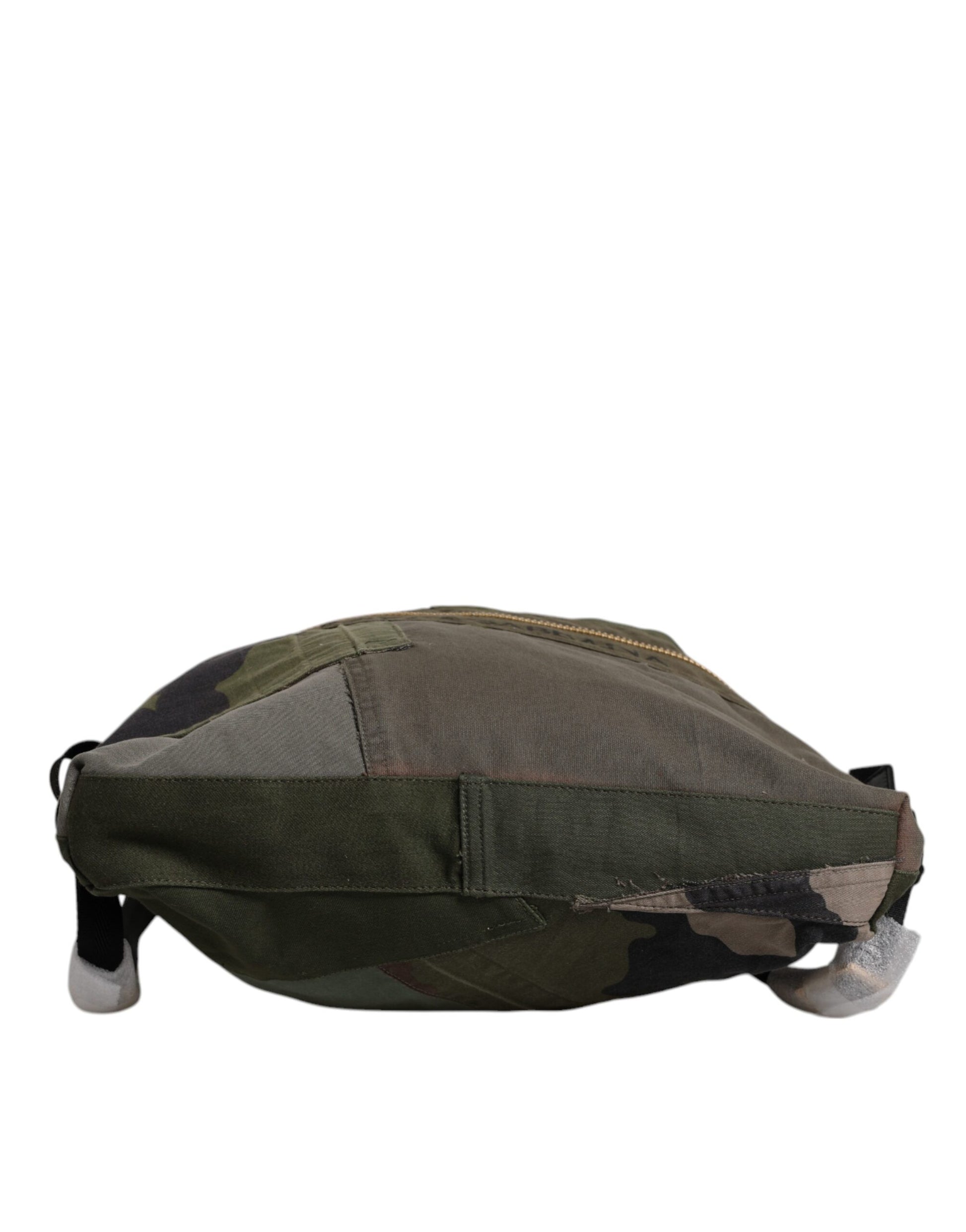 Militärgrüner Patchwork-Rucksack