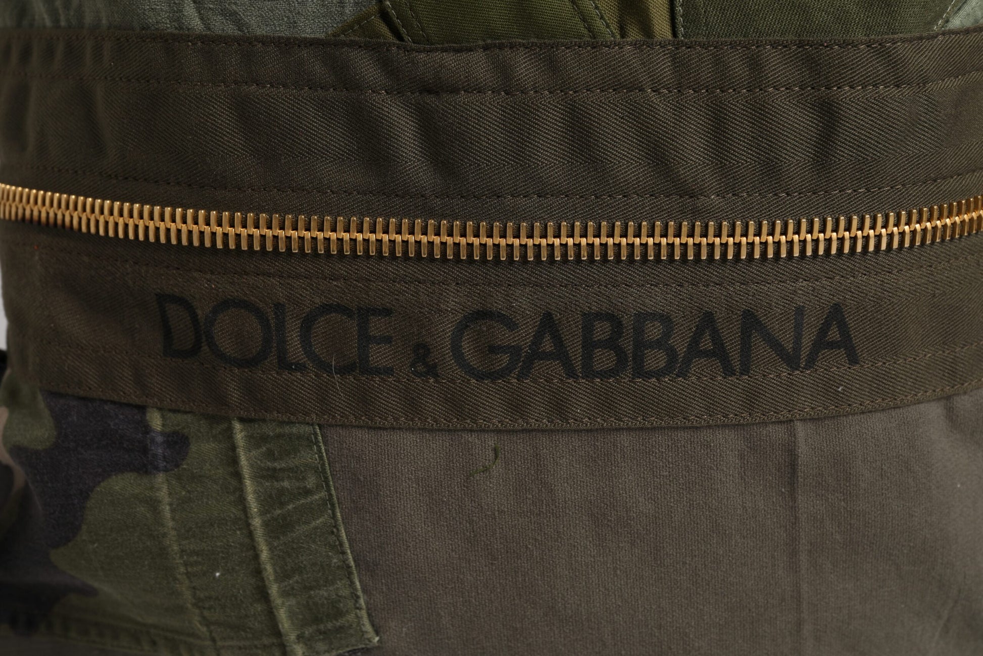 Militärgrüner Patchwork-Rucksack