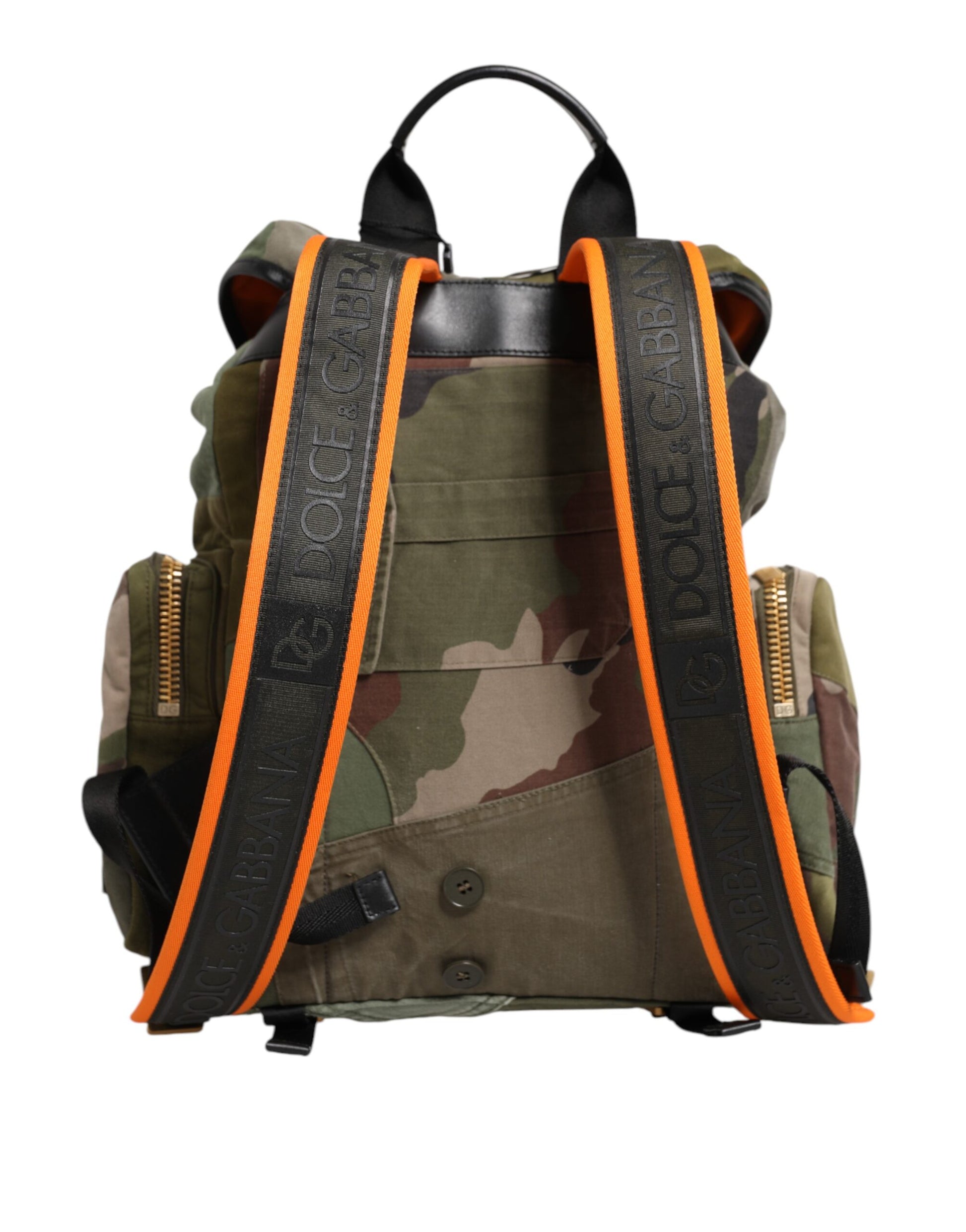Militärgrüner Patchwork-Rucksack