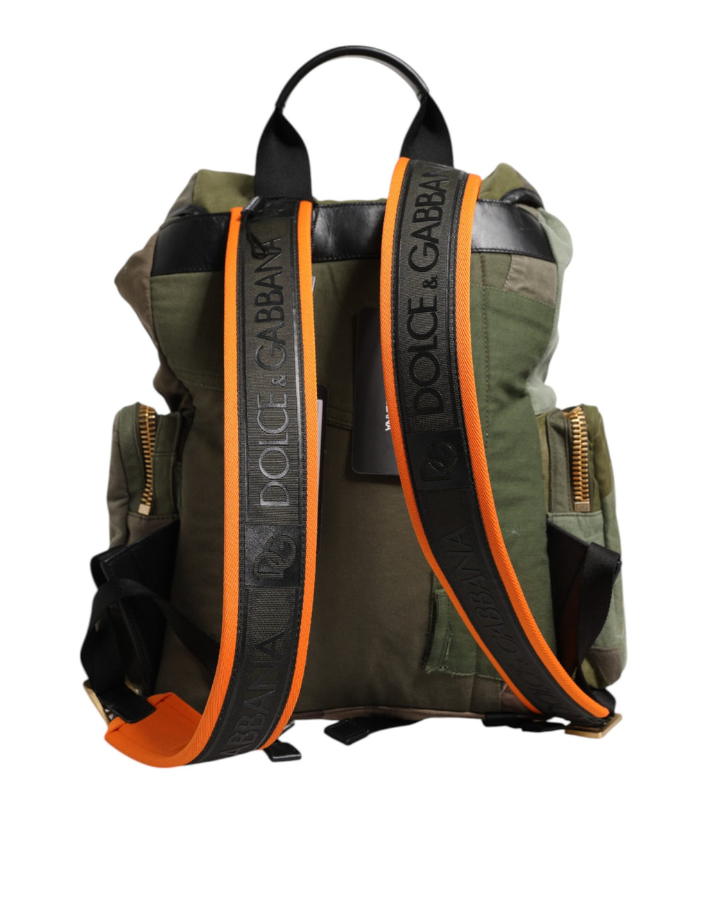 Militärgrüner Patchwork-Rucksack