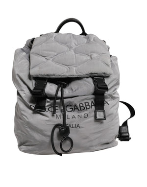Grauer Reiserucksack mit Kordelzug und Milano-Print