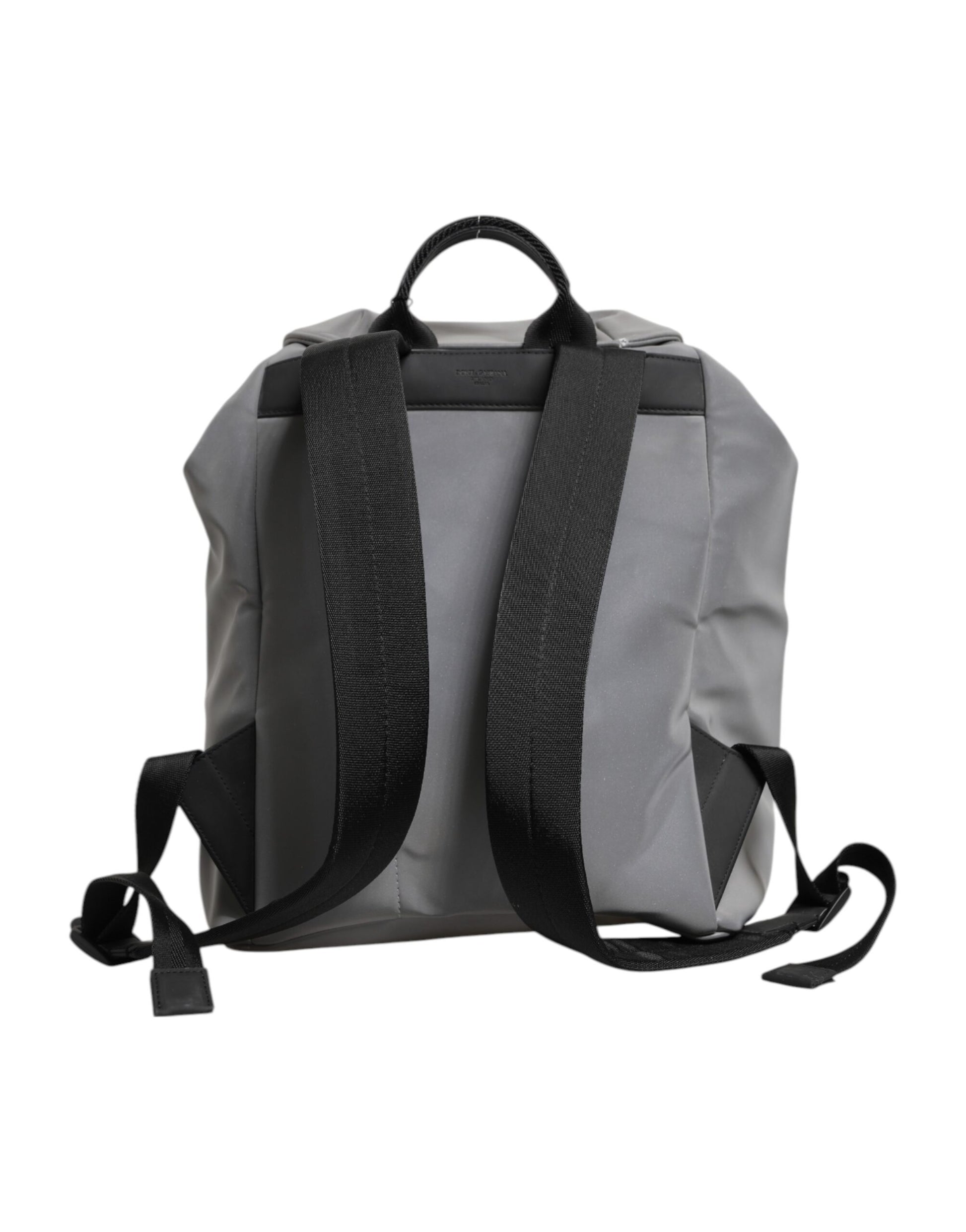 Grauer Palermo-Rucksack mit Reflektorschnallen und Kordelzug