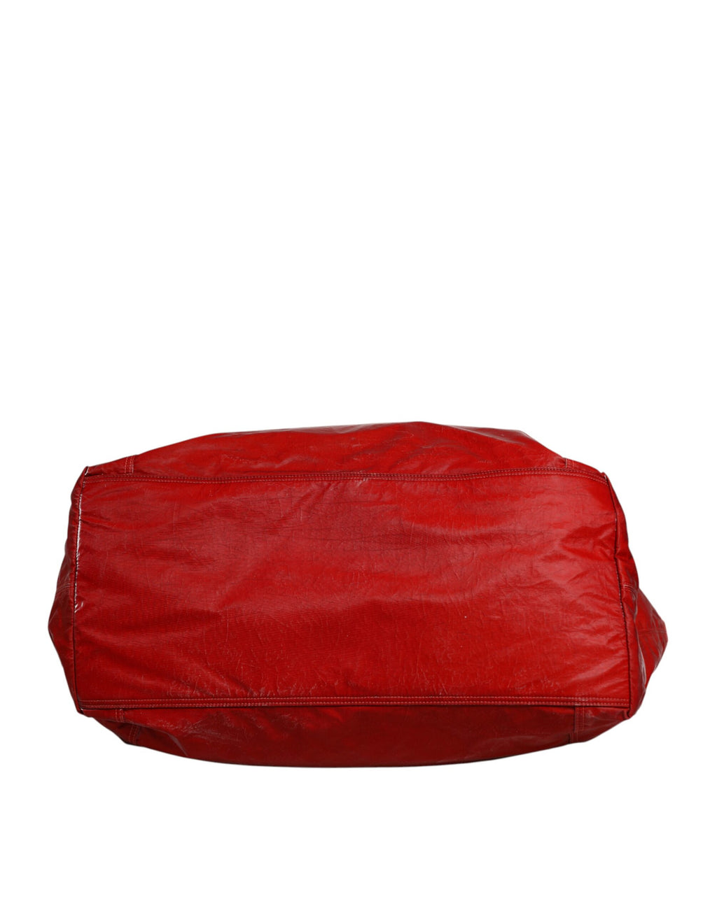 Rote Nylon-Reisetasche mit Schulterriemen