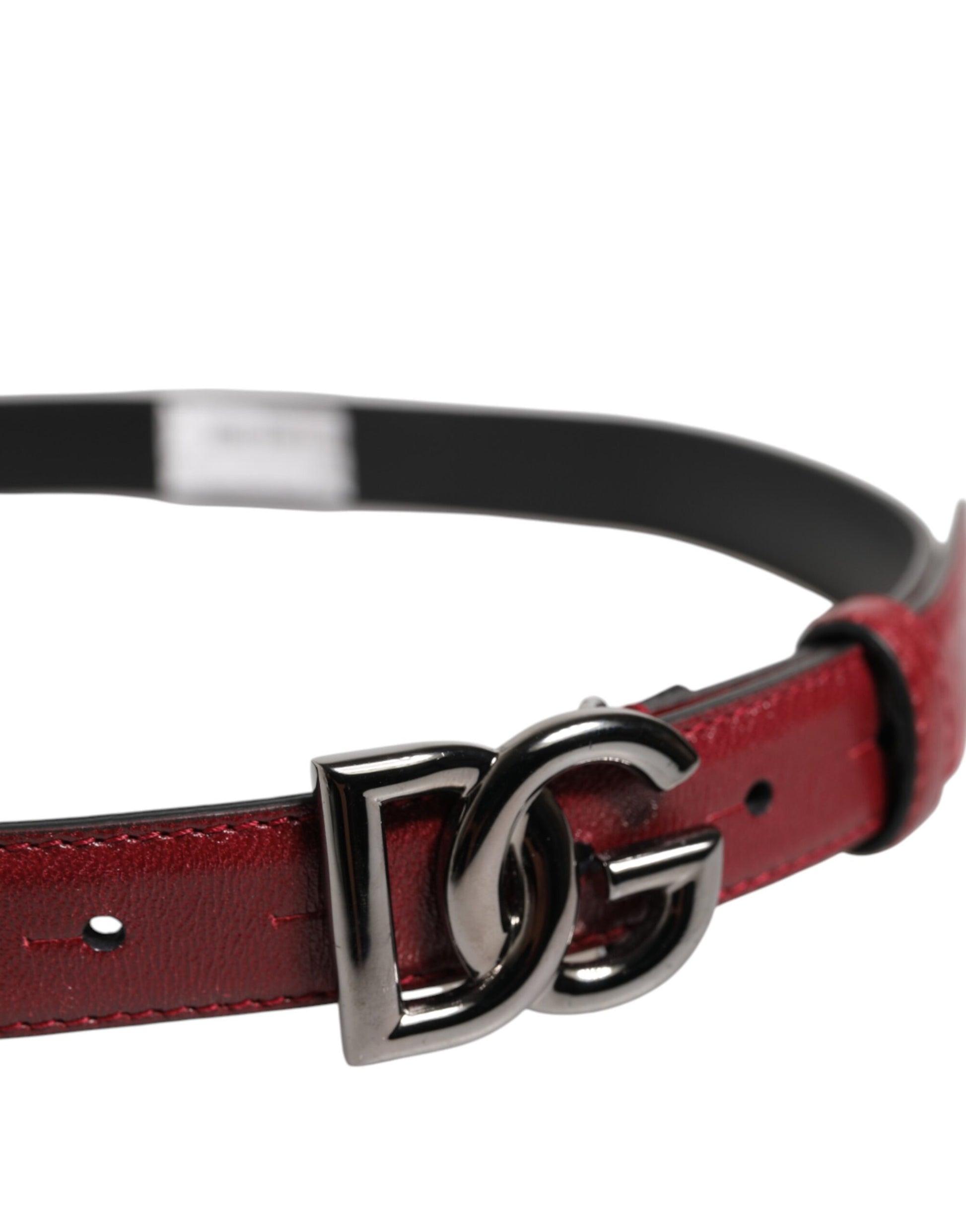 Roter klassischer Gürtel mit DG-Logoschnalle aus Metall