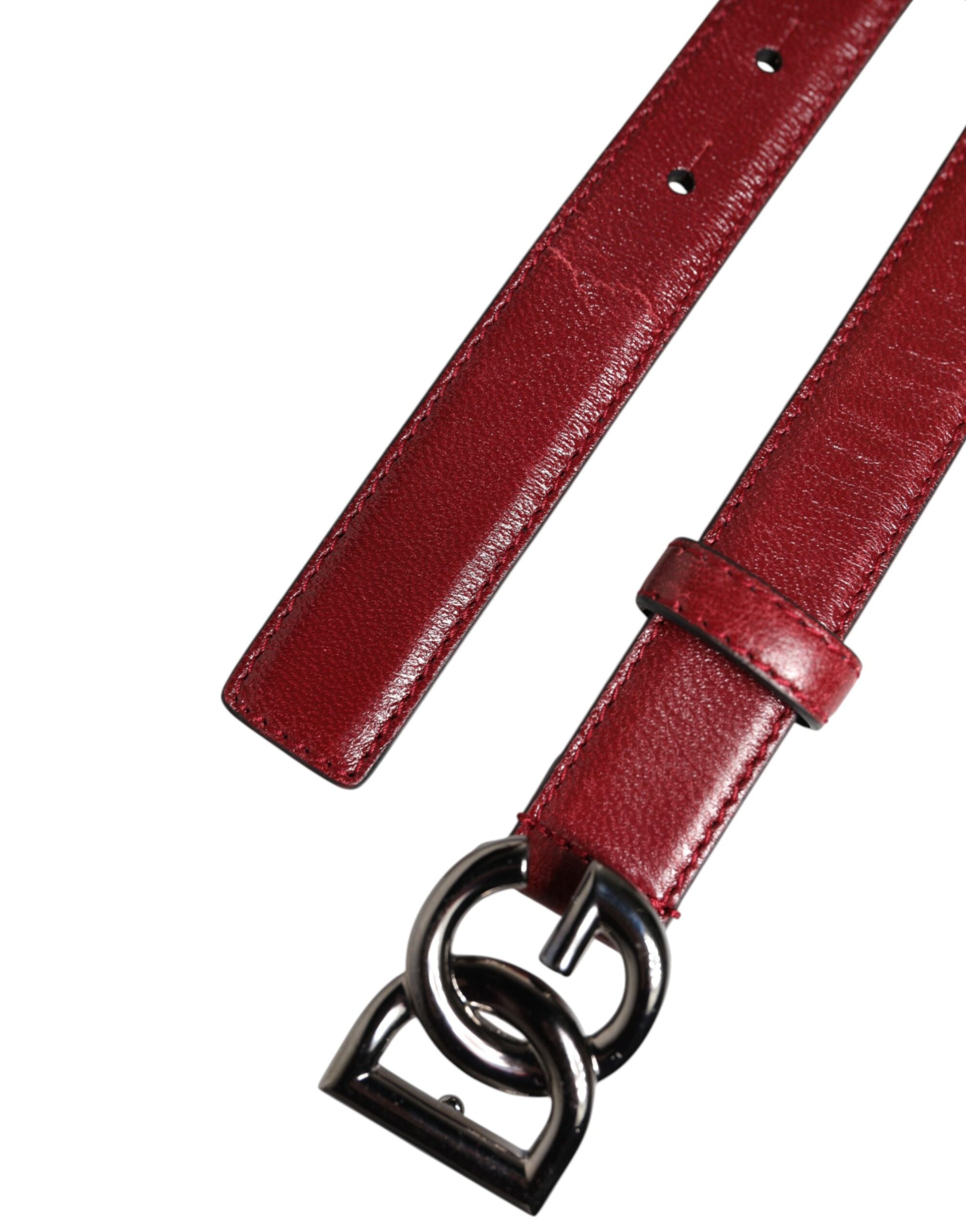 Roter klassischer Gürtel mit DG-Logoschnalle aus Metall