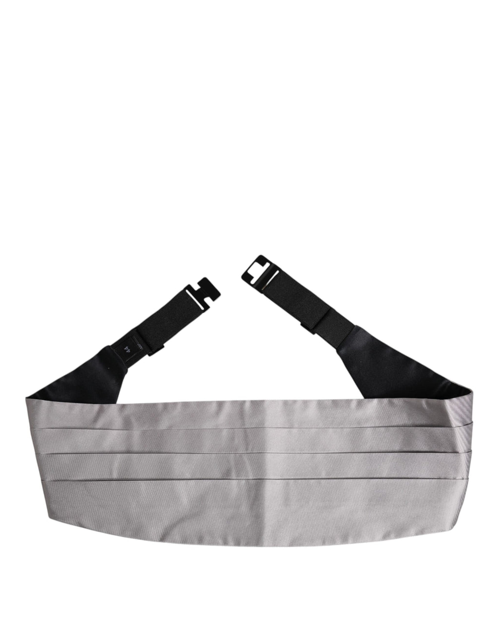 Grauer Herrengürtel aus 100 % Seide mit breiter Taille und Kummerbund