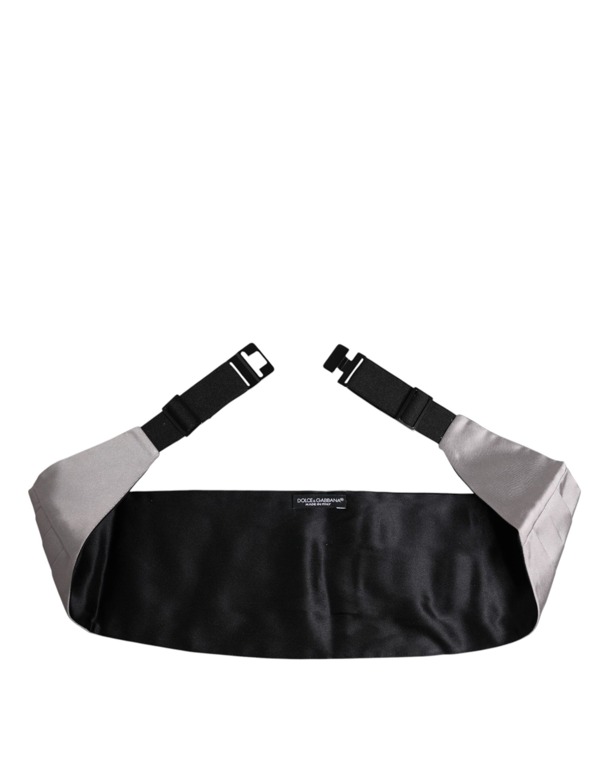 Grauer Herrengürtel aus 100 % Seide mit breiter Taille und Kummerbund