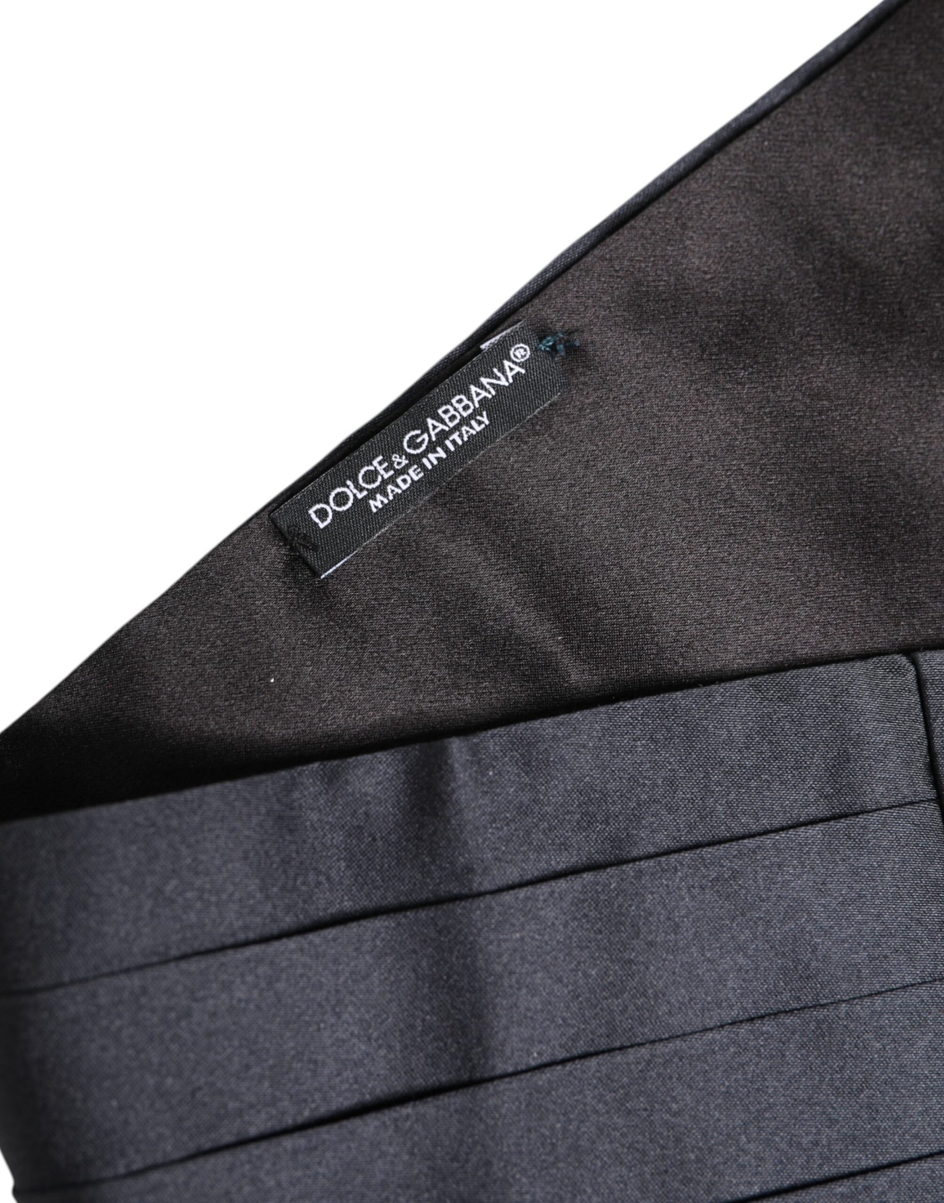 Dunkelblauer Taillenkummerbund aus 100 % Seide