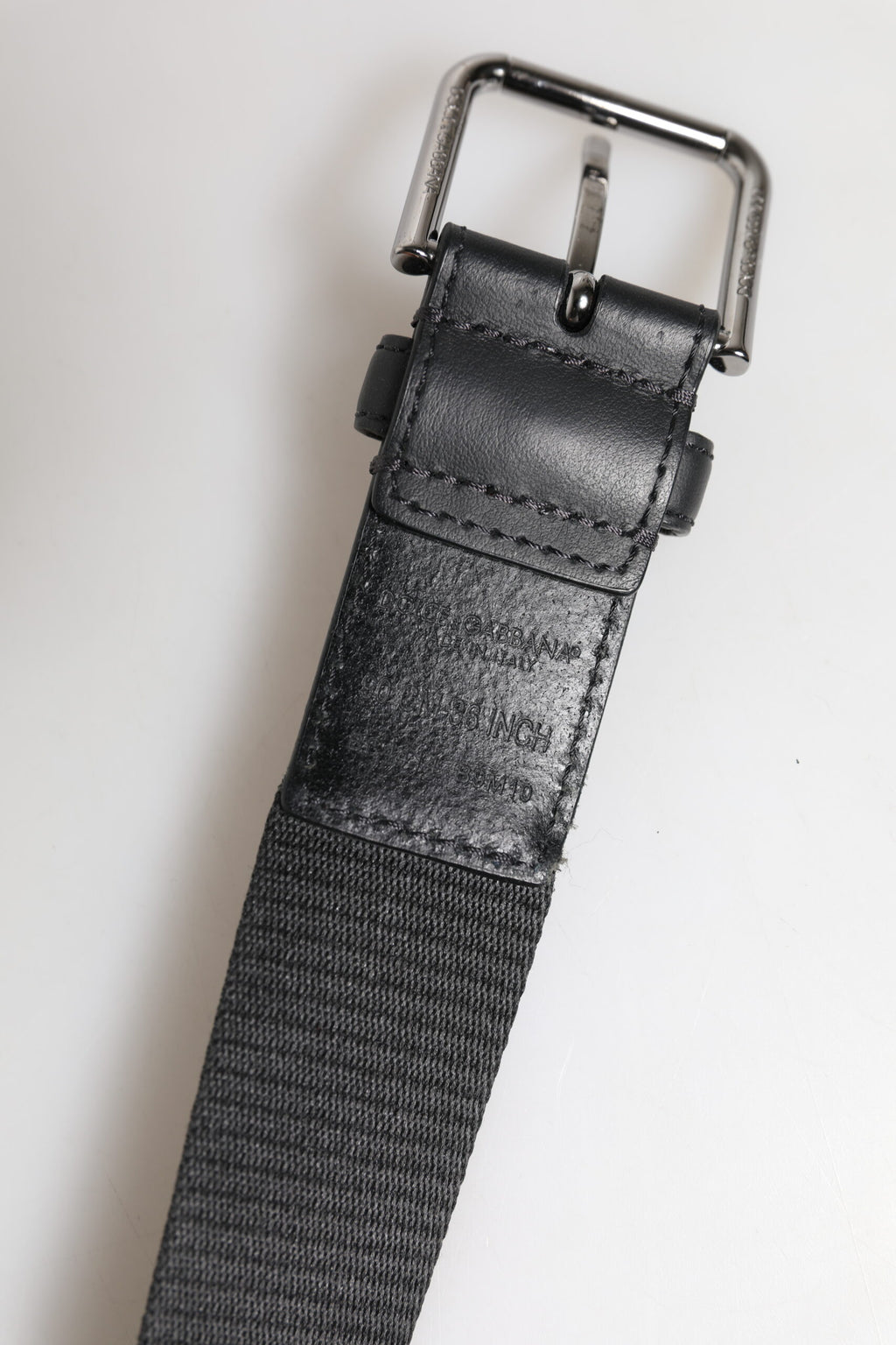 Grün-schwarzer Polyestergürtel mit DG-Logo-Schnalle