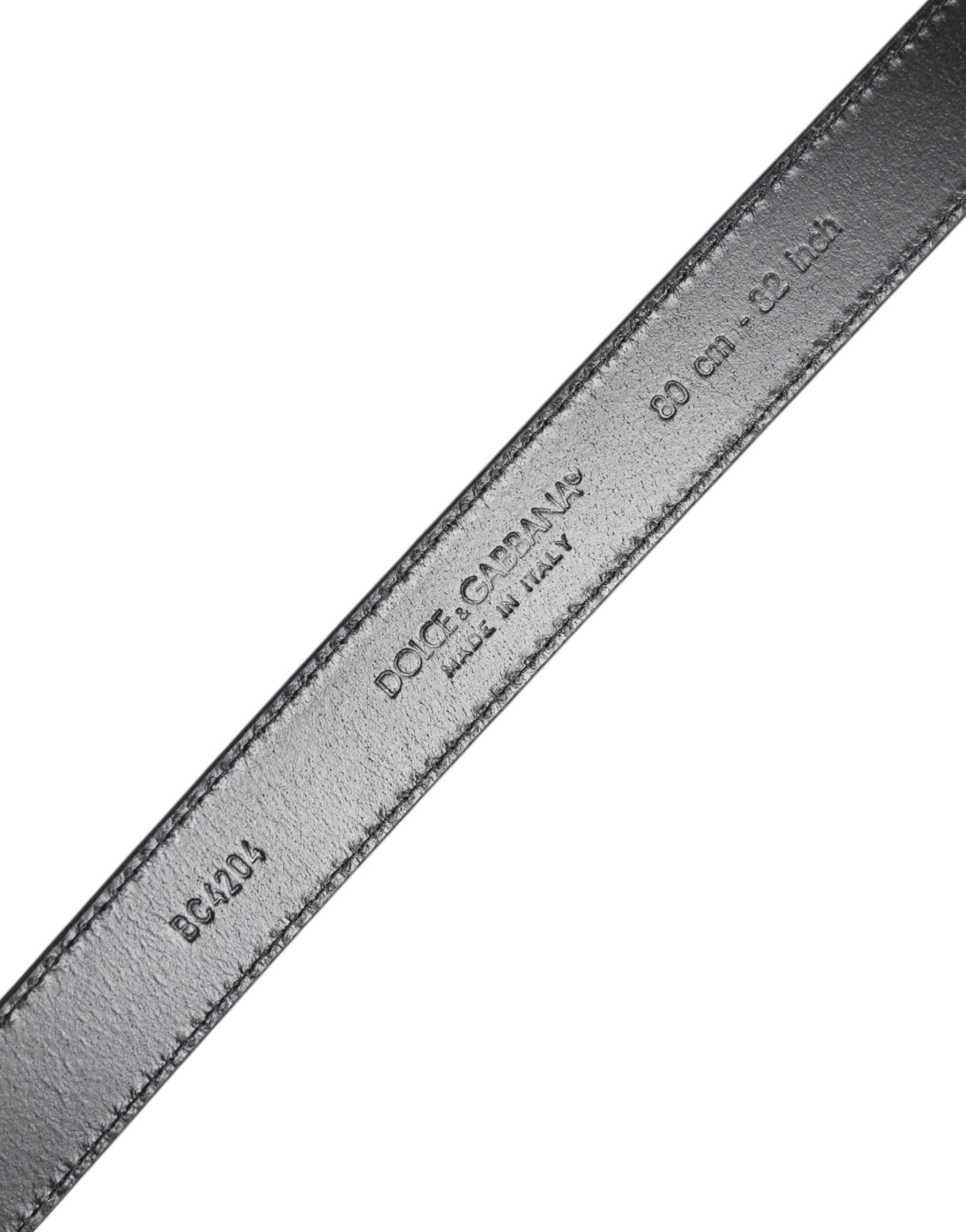 Blauer Ledergürtel mit klassischer DG-Logoschnalle aus Metall