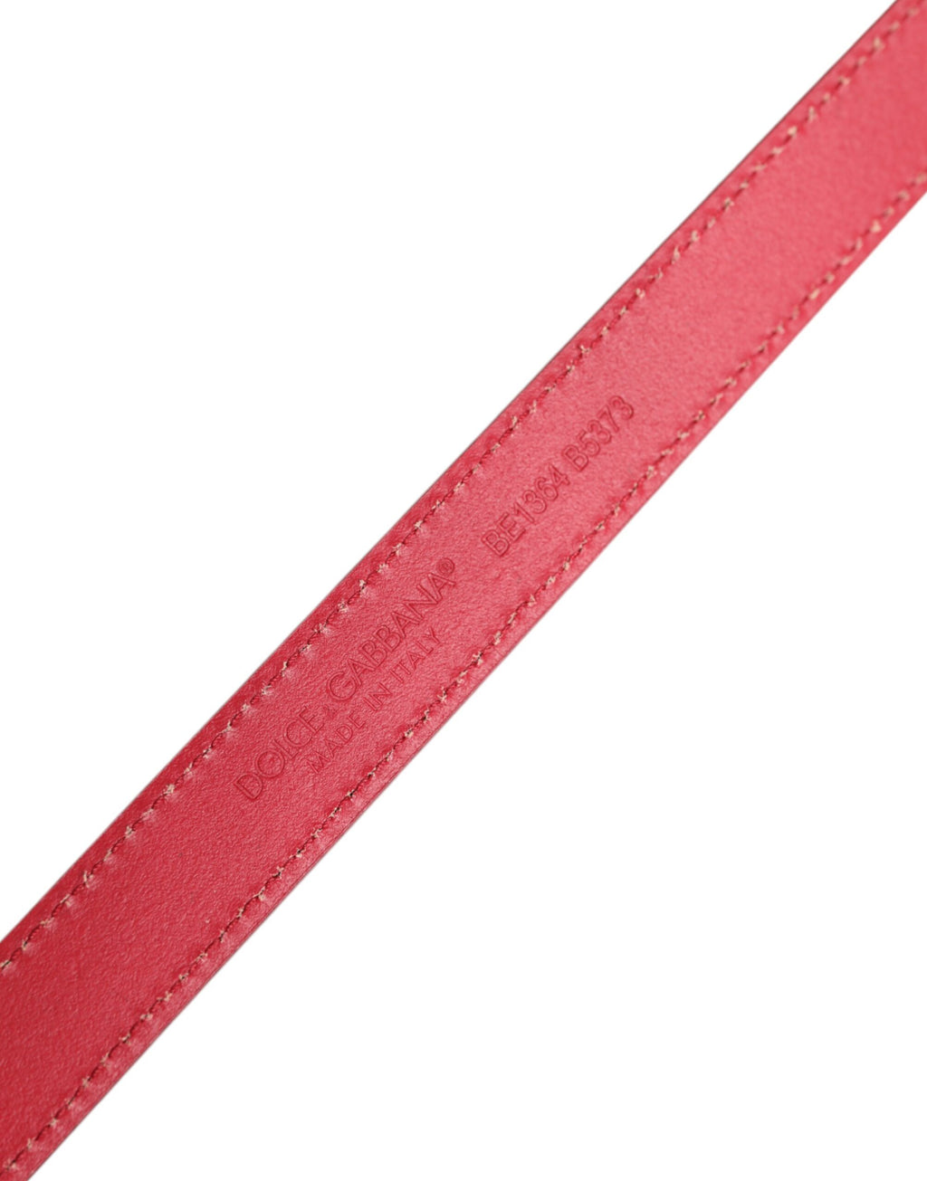 Roter Cintura-Gürtel aus Leder mit quadratischer Metallschnalle