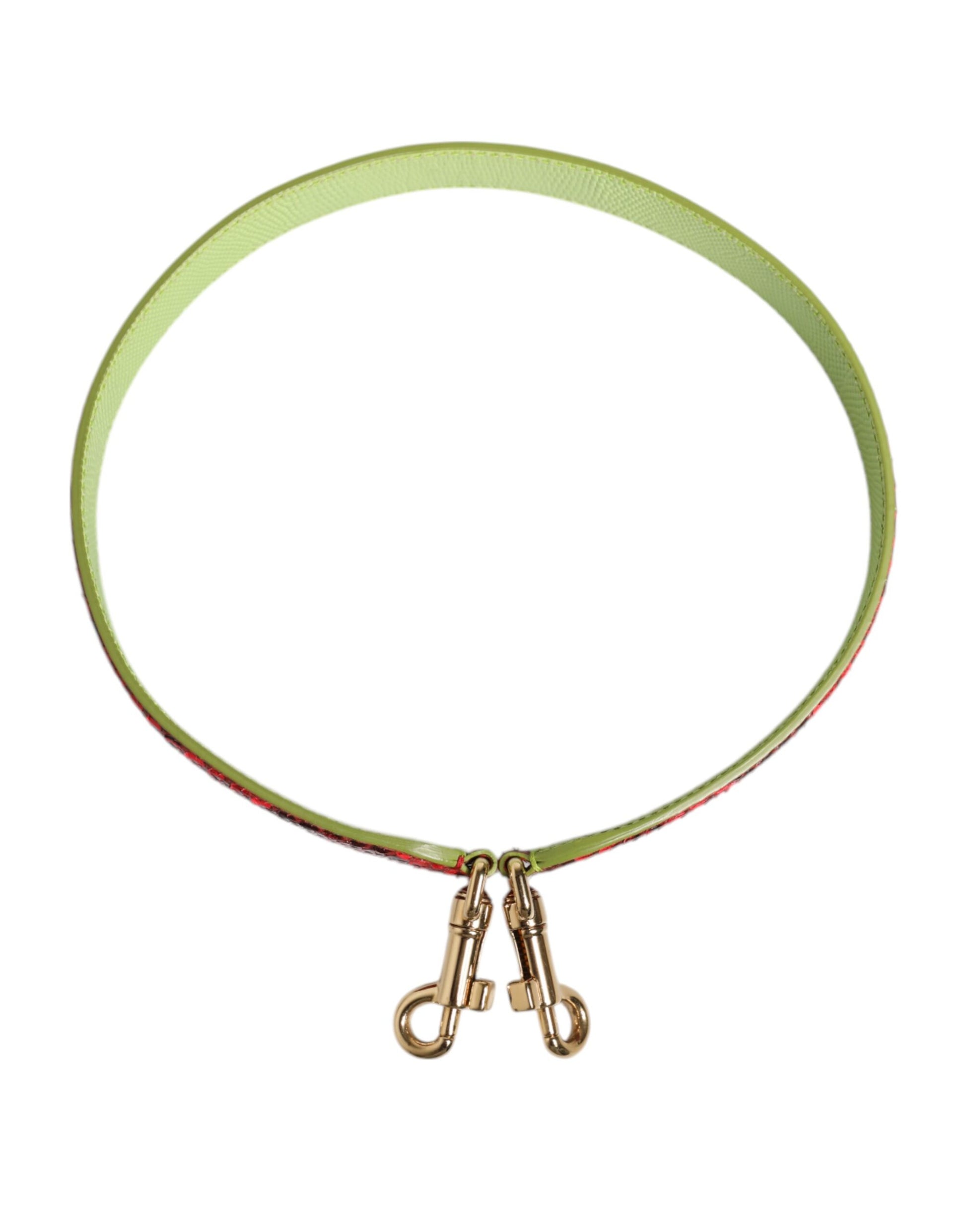 Roter Schultergurt für Handtaschenzubehör aus exotischem Leder