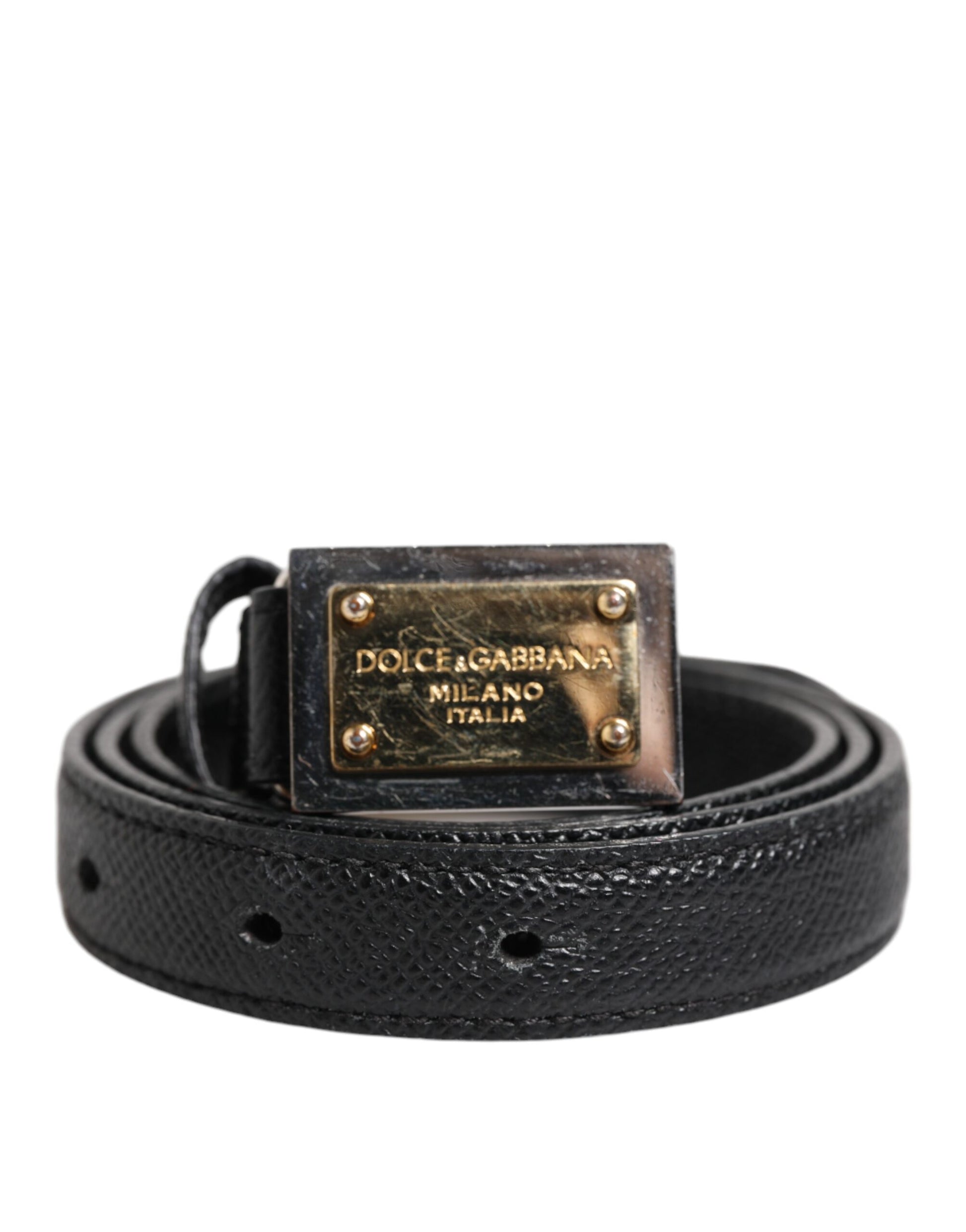Schwarzer Cintura-Gürtel aus Leder mit quadratischer Metallschnalle