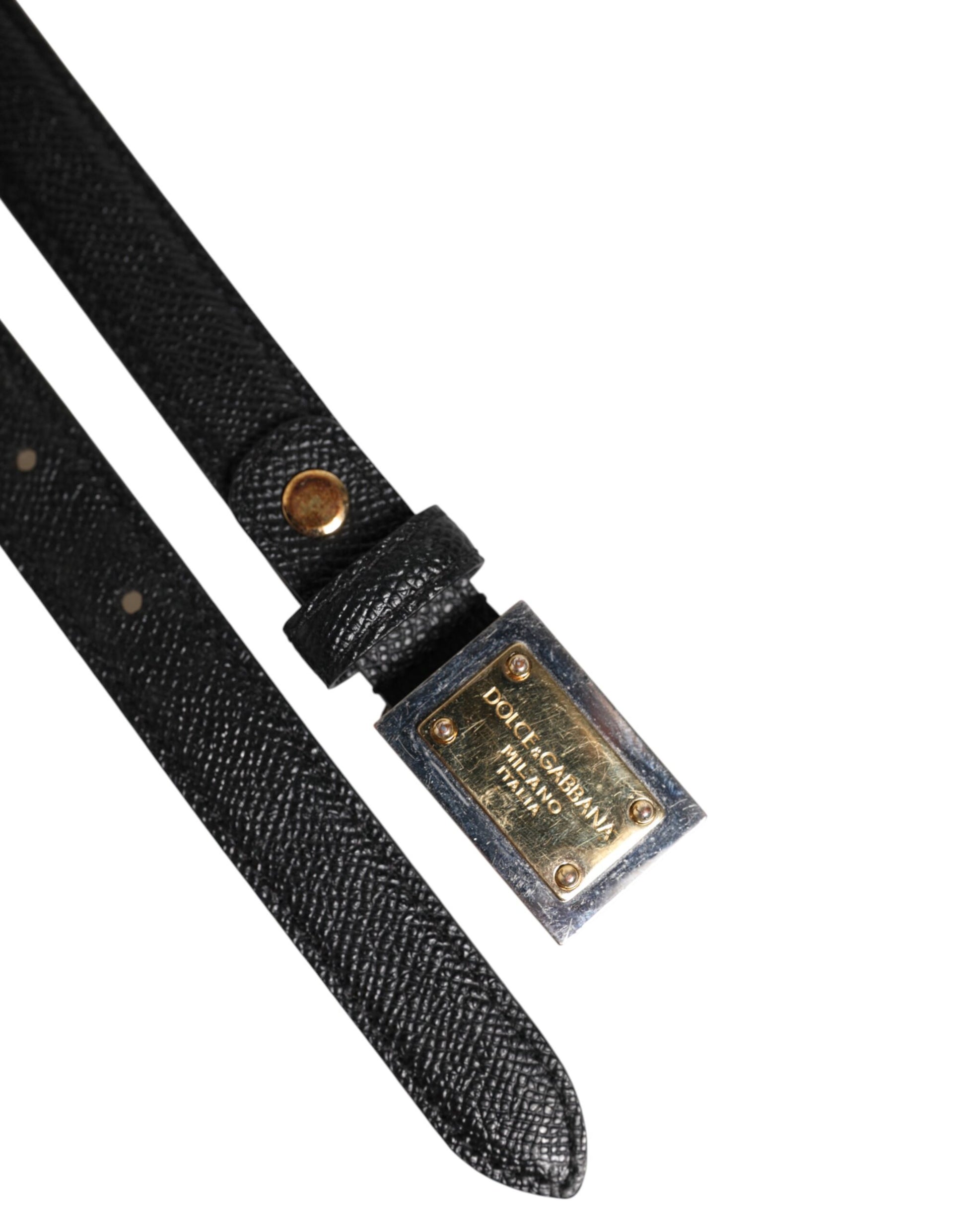 Schwarzer Cintura-Gürtel aus Leder mit quadratischer Metallschnalle