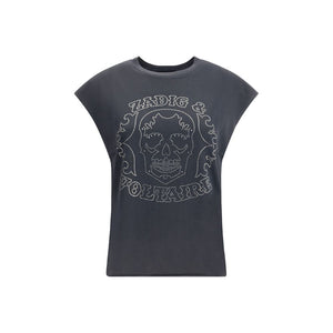 T-Shirt mit Totenkopf-Strass