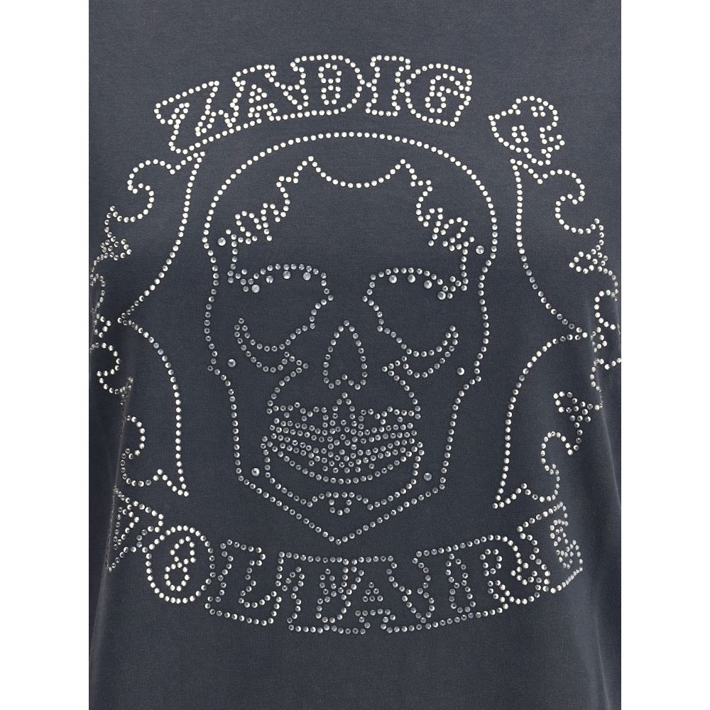 T-Shirt mit Totenkopf-Strass