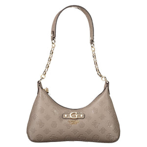Brown Polyethylene Women Handbag