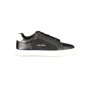 Schwarze Leder Herren Sneaker