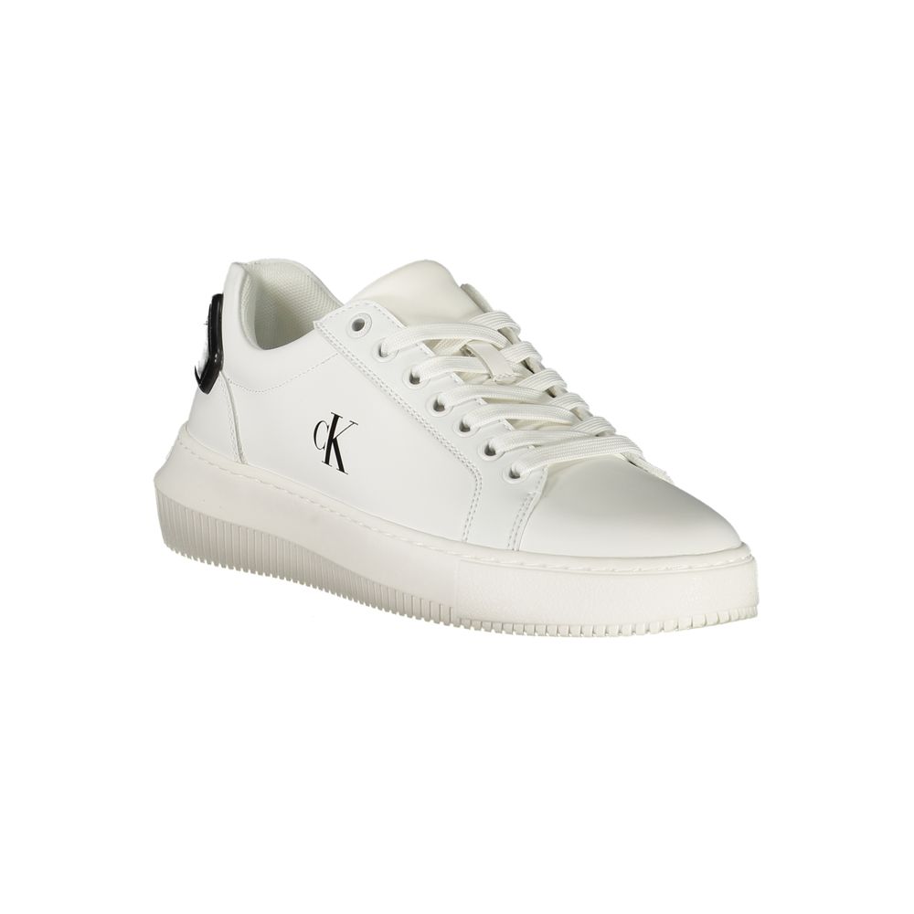 Weiße Leder Damen Sneaker