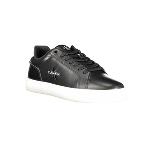 Schwarze Leder Herren Sneaker