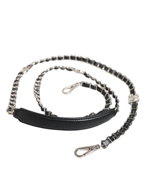Dolce & Gabbana Black Leather DG Logo Chain Bag Shoulder Strap