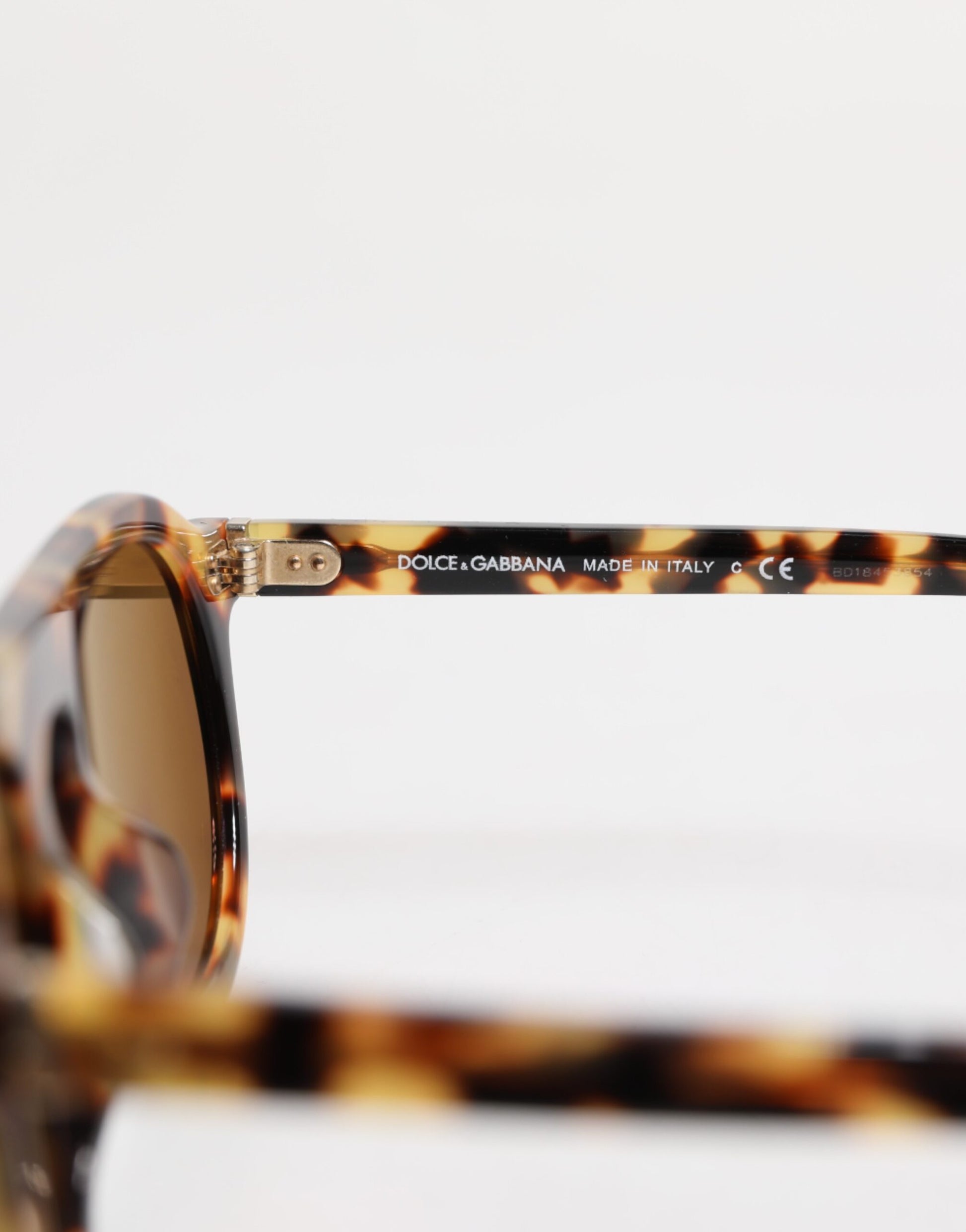 Dolce & Gabbana Brown Acetate Round Leopard Print Eyewear Sunglasses