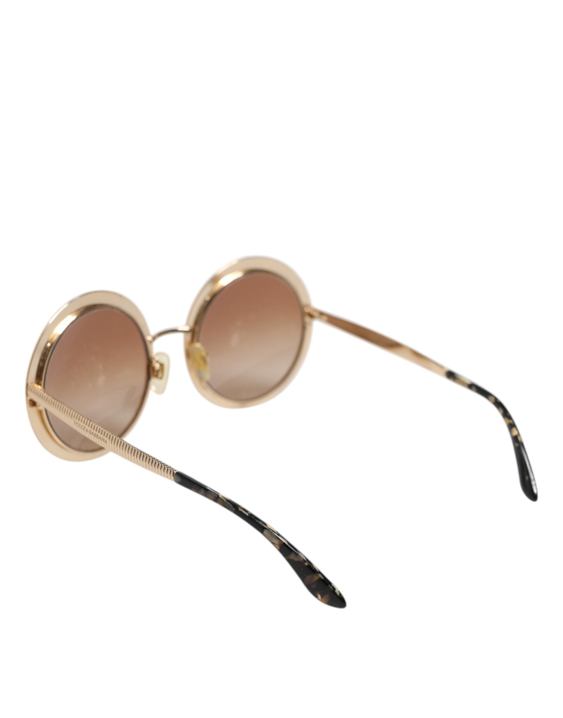 Dolce & Gabbana Gold Brown Gradient Round Frame DG2179 Eyewear Sunglasses