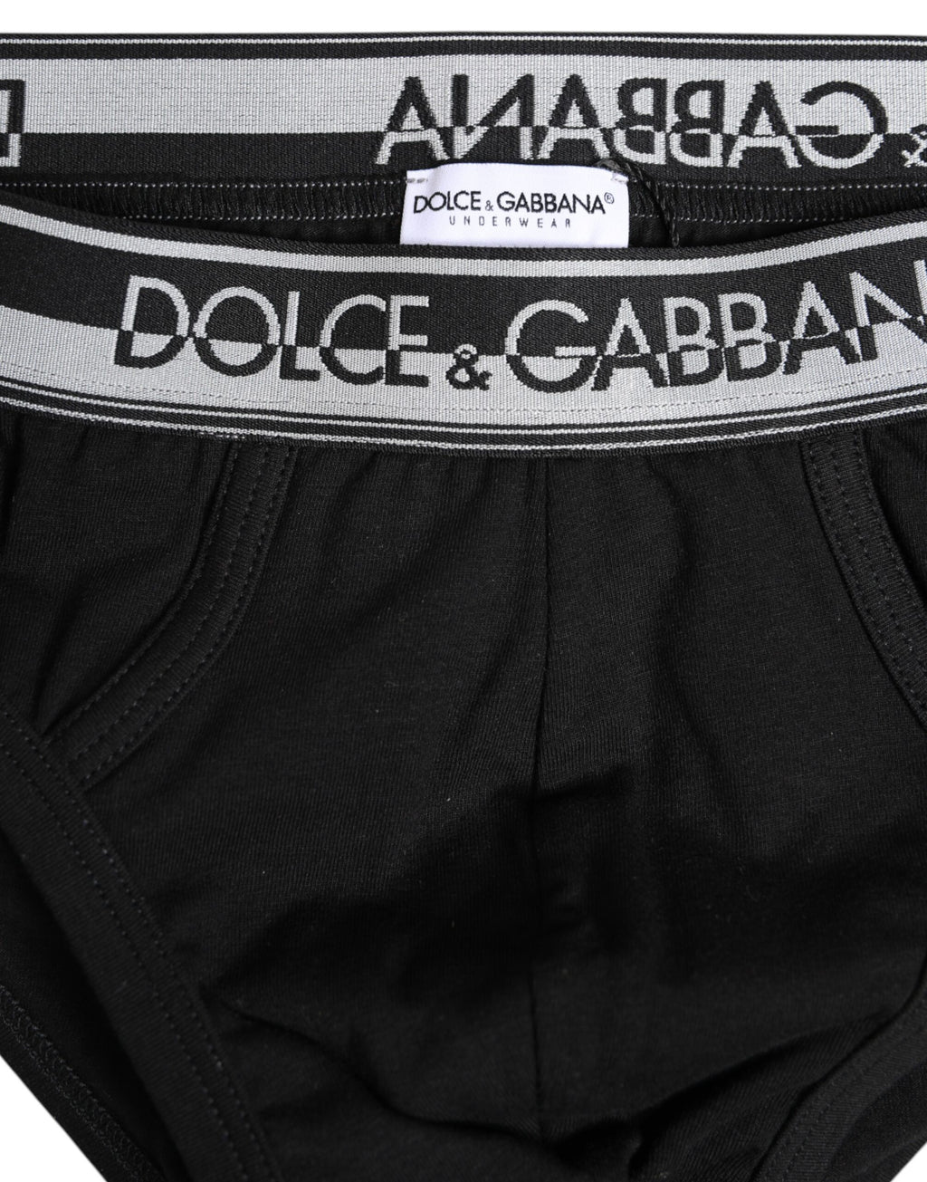 Black Cotton Stretch Regular Brief Underwear