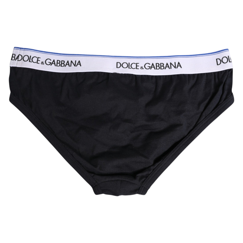 Black Cotton Stretch Regular Brief Underwear