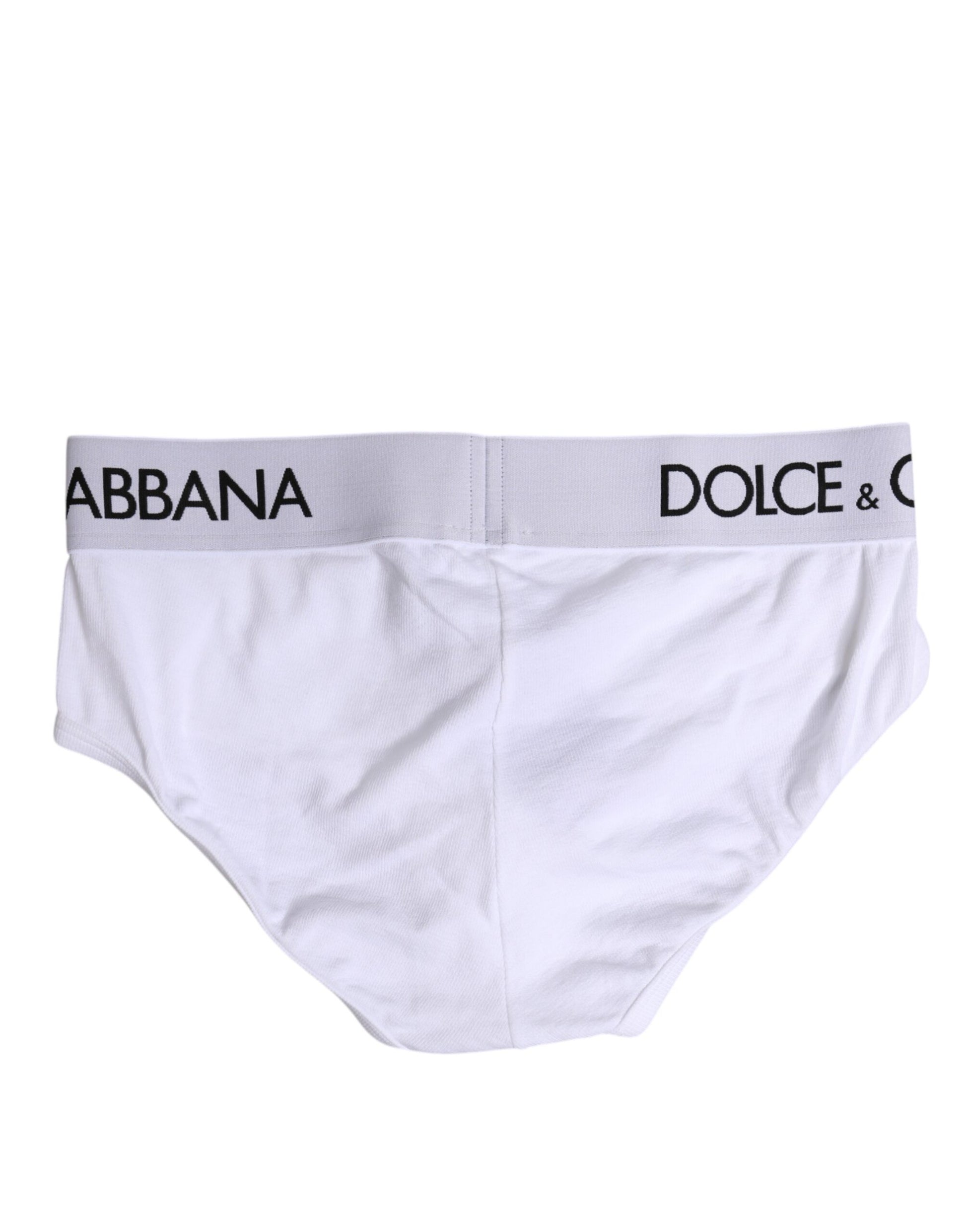 Dolce & Gabbana White Cotton Stretch Regular Brief Underwear
