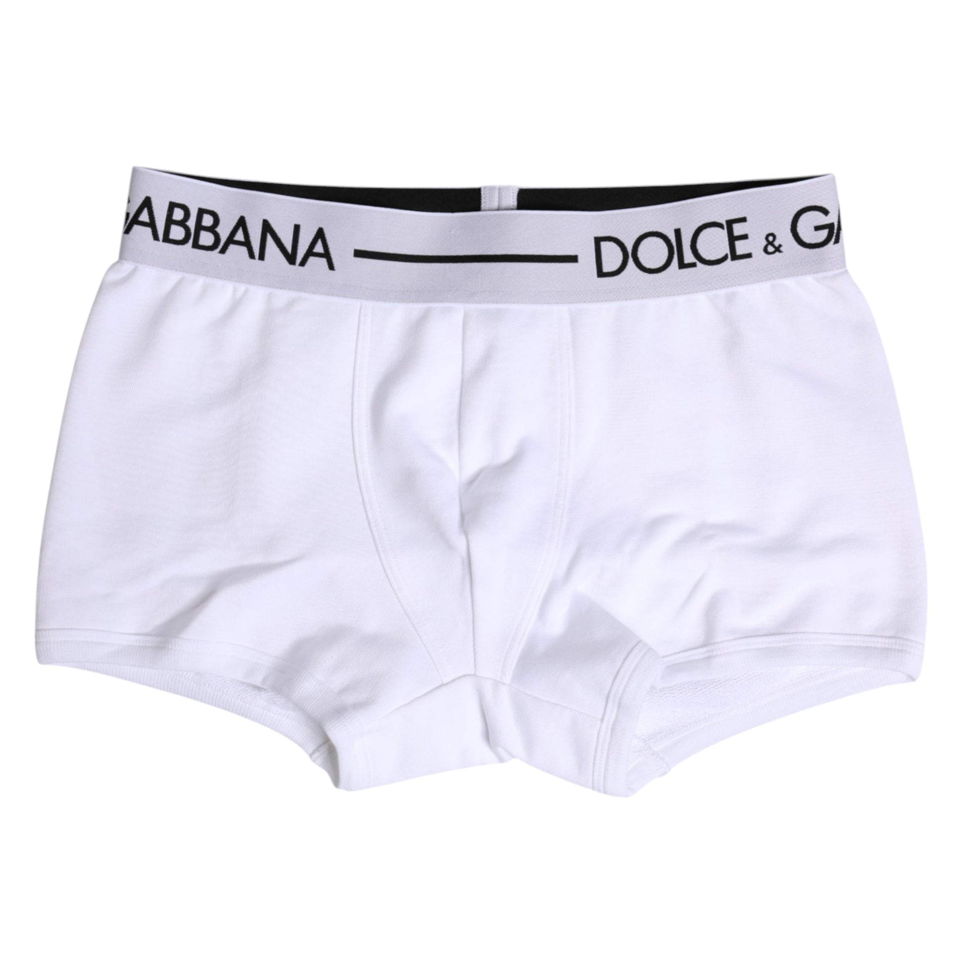 Dolce & Gabbana White Cotton Stretch Regular Boxer Underwear