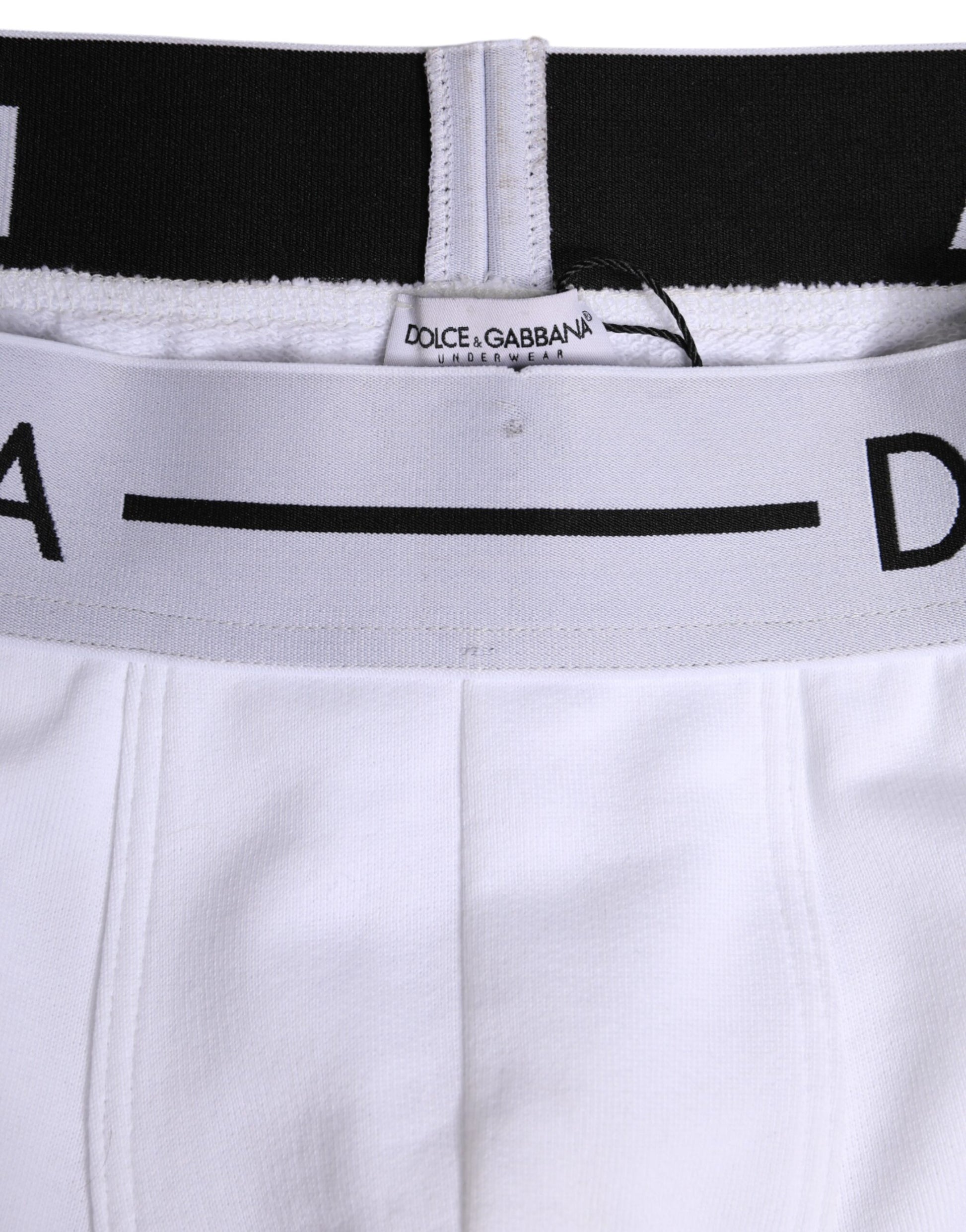 Weiße Boxershorts aus Baumwollstretch in normaler Passform