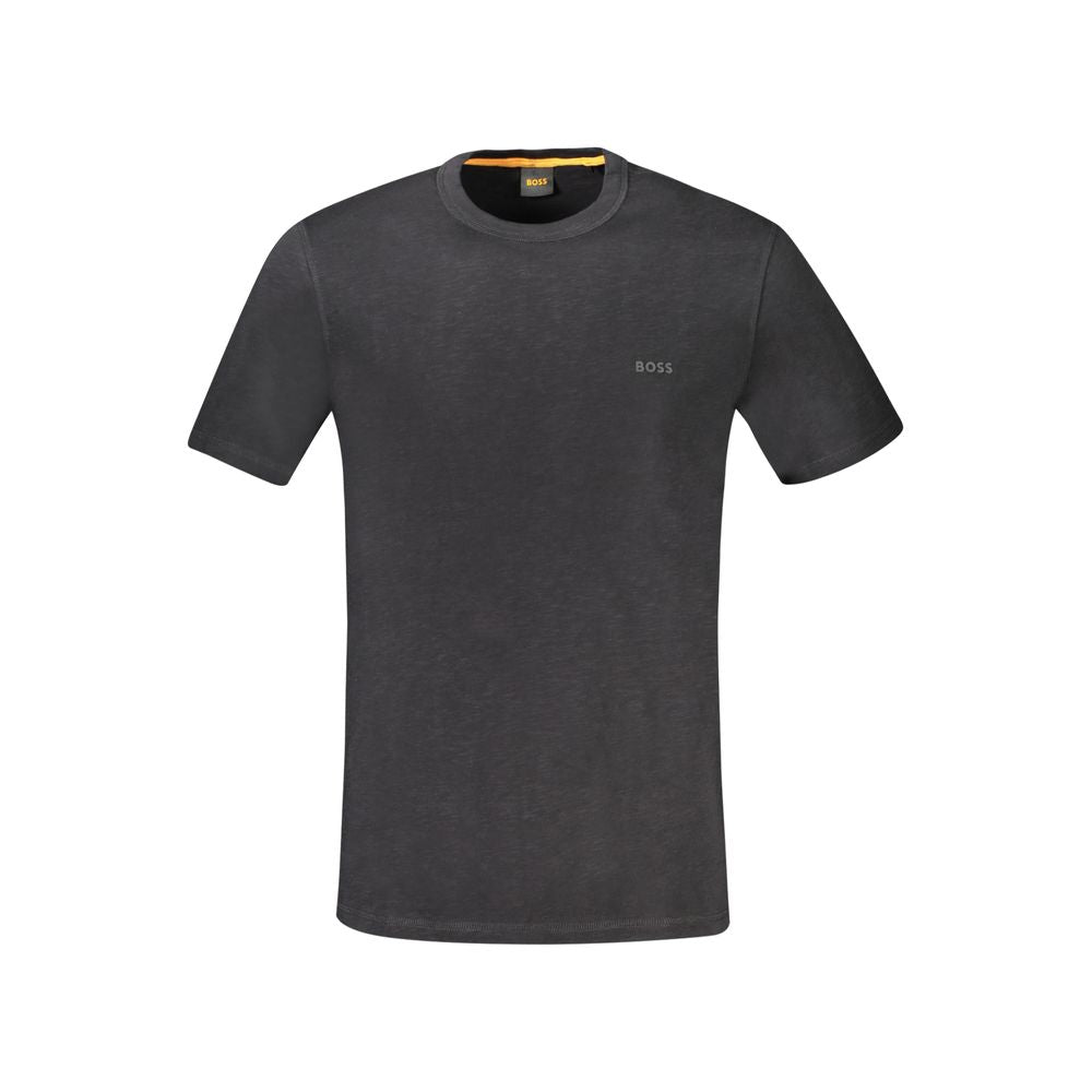 Schwarzes Baumwoll-T-Shirt