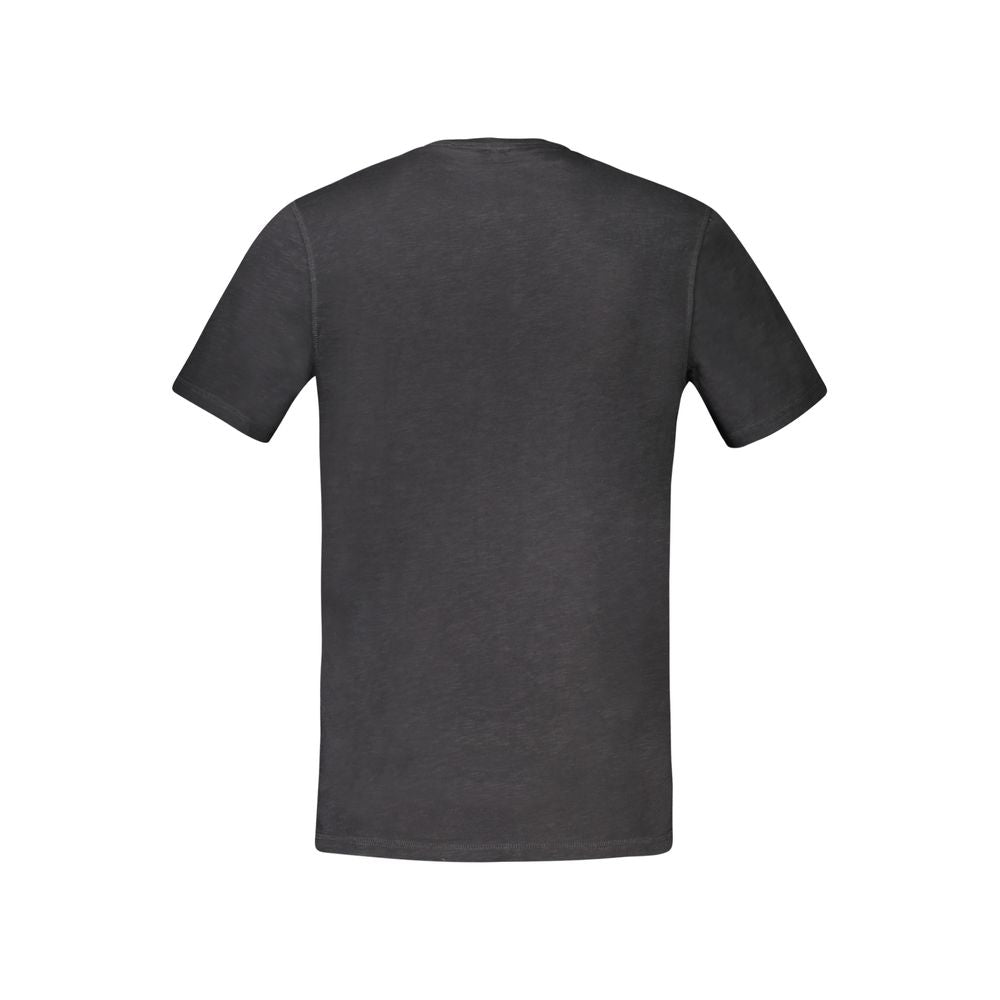 Schwarzes Baumwoll-T-Shirt