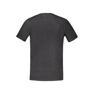 Schwarzes Baumwoll-T-Shirt