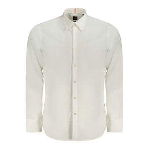 White Cotton Men Shirt