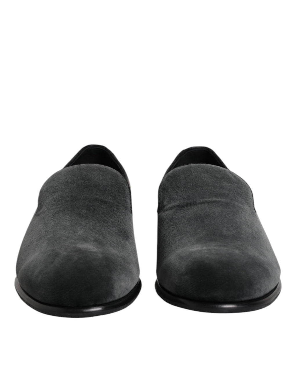 Black Velvet Slip On Loafers Formal Shoes