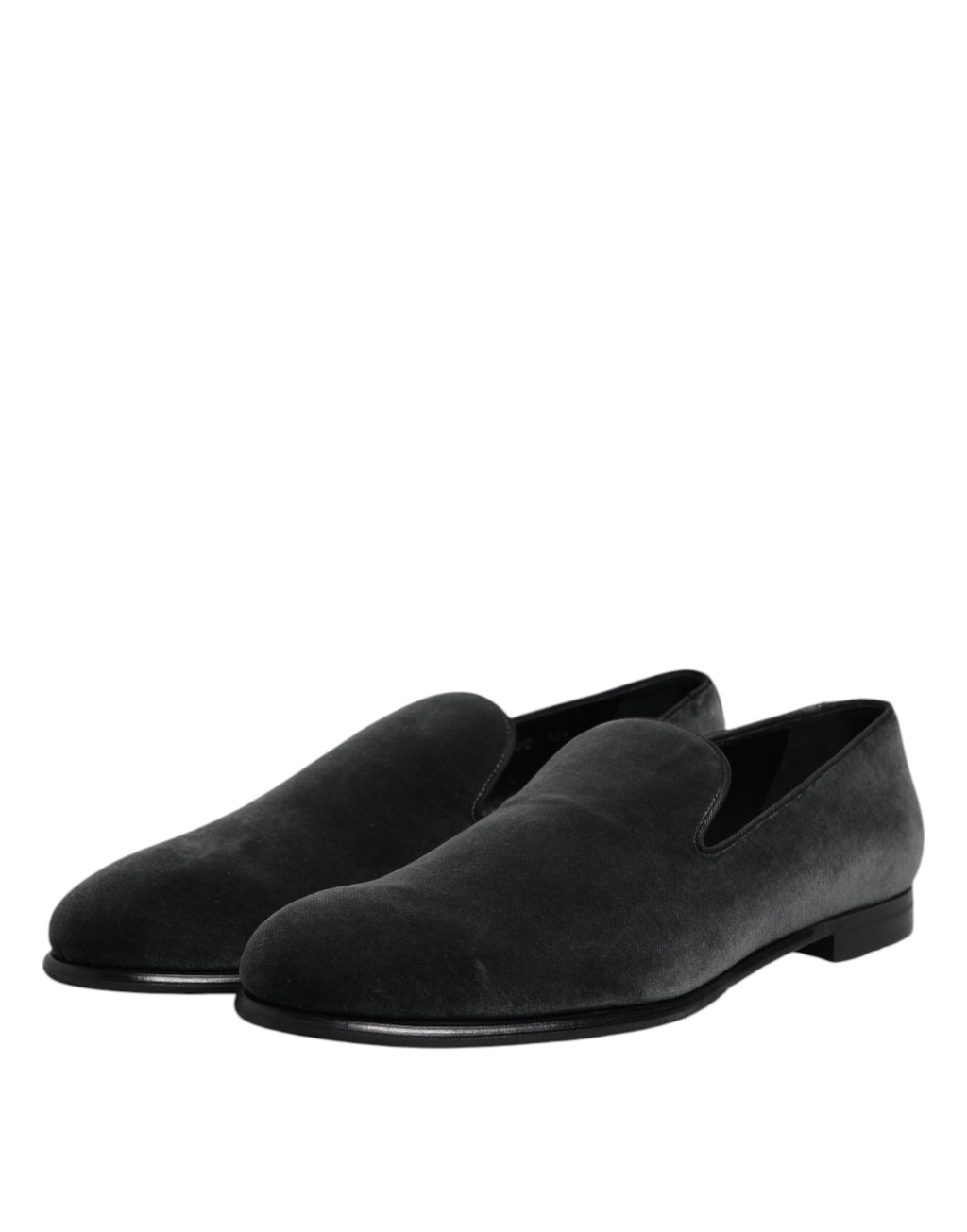 Black Velvet Slip On Loafers Formal Shoes