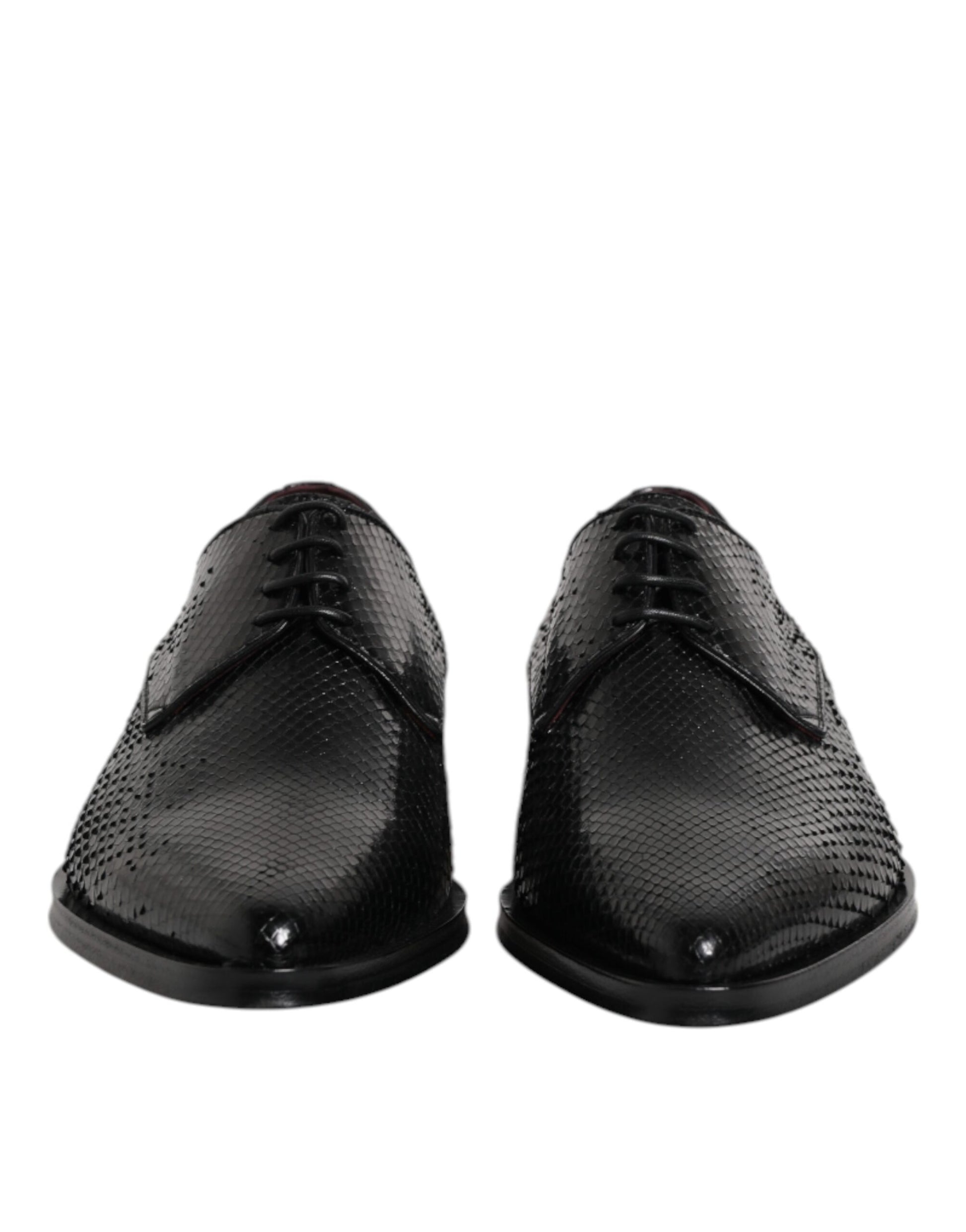 Dolce & Gabbana Black Leather Lace Up Dress Men Derby Shoes
