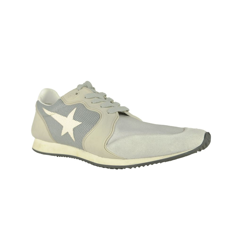 Gray Leather Men Sneaker