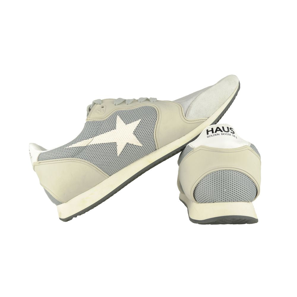 Gray Leather Men Sneaker