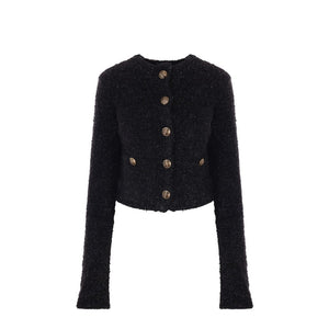 Crop Bouclé Cardigan
