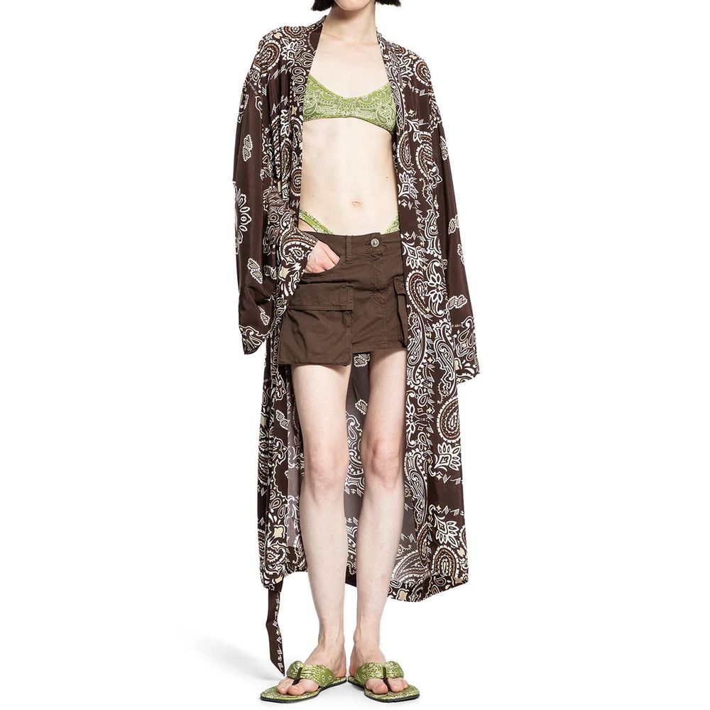 Printed Viscose Twill Kaftan Dress