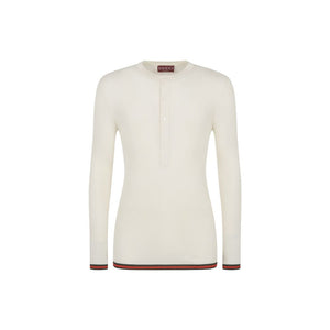 Ribbed-Knit Silk T-Shirt