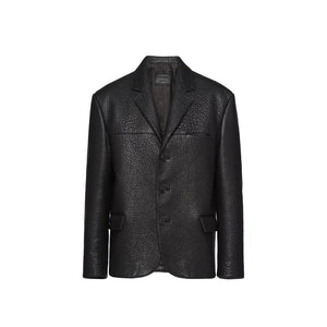 Single-Breasted Leather Jacket